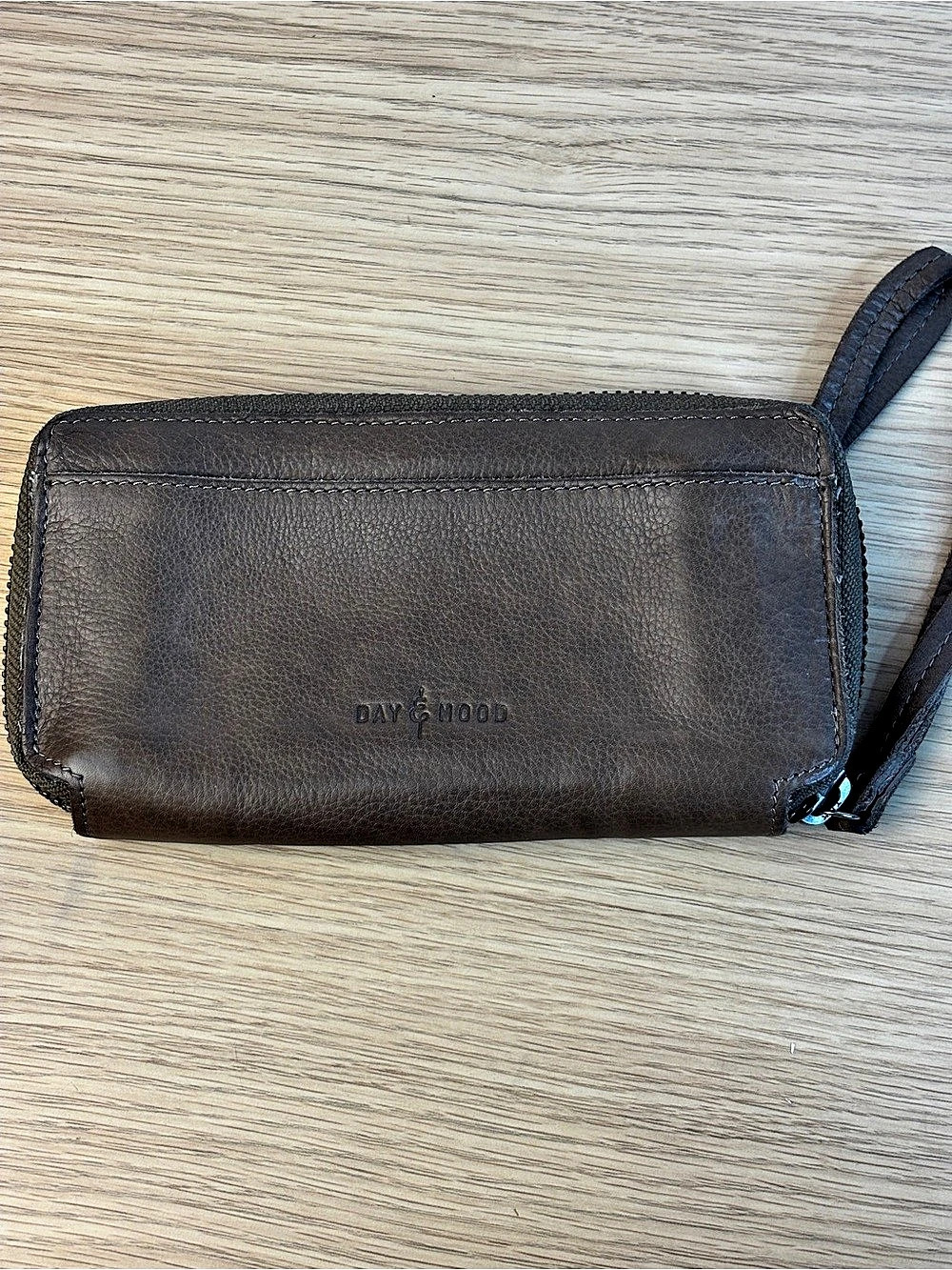 Day & Mood Hannah Wallet Brown Leather Wristlet